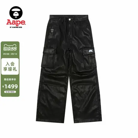 Aape旗舰店女装秋冬猿人刺绣多口袋工装潮流阔腿裤C656XXP商品大图