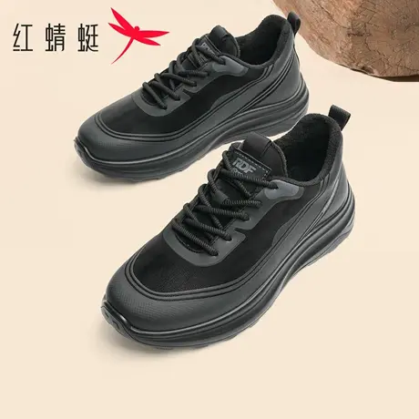 红蜻蜓男鞋2025冬季加绒保暖户外运动休闲鞋时尚百搭厚底男士棉鞋商品大图