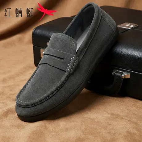 红蜻蜓2026春季新款男鞋休闲套脚豆豆鞋舒适百搭平底鞋时尚乐福鞋商品大图