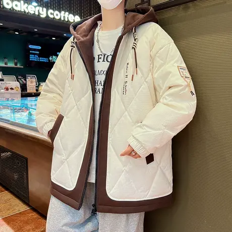 羽绒棉服男士冬季学生连帽面包服宽松棉袄潮流TFBOYS加厚男装外套图片