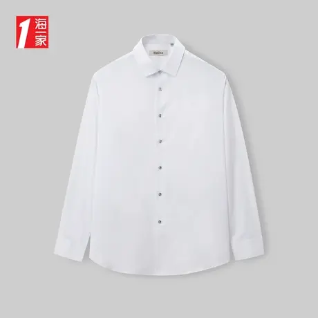 海一家商务休闲长衬2023秋季新款职业简约舒适男士长袖衬衫商品大图