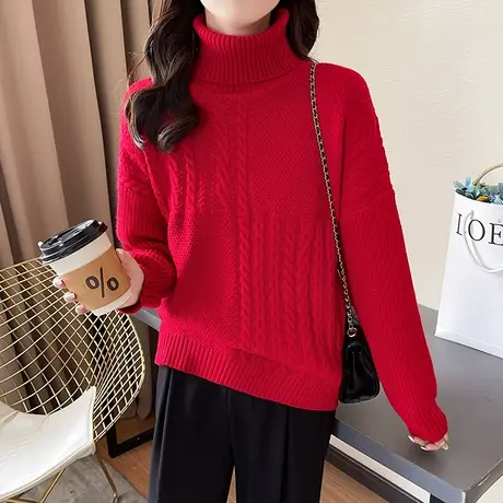 冬季超好看高领毛衣女秋冬2023新款加厚针织打底衫外套洋气百搭女商品大图
