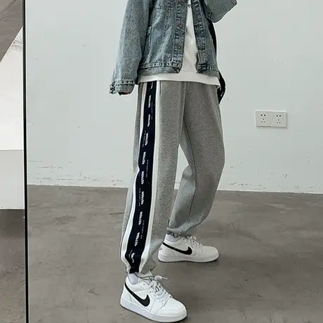 哈伦裤子女春秋宽松韩版小个子卫裤显瘦直筒休闲运动束脚裤潮ins图片