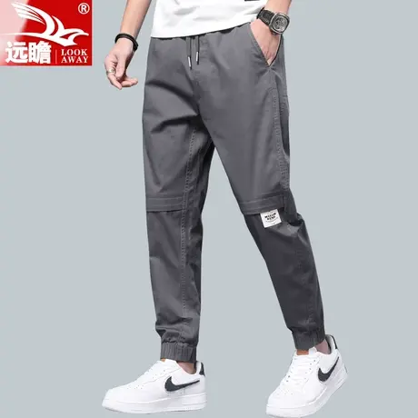 薄款工装休闲裤男夏季宽松直筒男裤束脚长裤2022新款潮流裤子男款图片