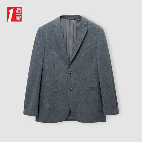 海一家经典细条西装外套2024春季新款简约休闲男士西服商品大图