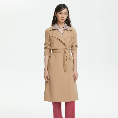 LANCY/朗姿商场同款中长款女士风衣专柜正品春季新款大衣外套图片