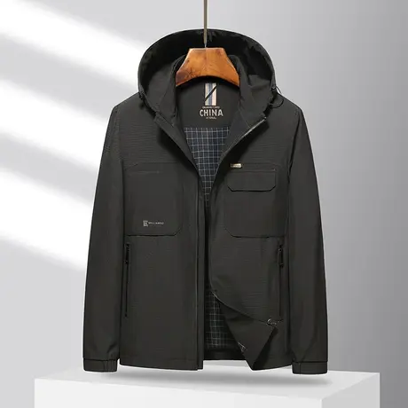 夹克男春秋新款2023年潮流时尚百搭男士防风户外工装夹克衫上衣服商品大图