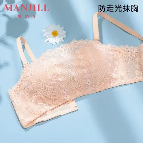 熳洁儿内衣夏季薄款女抹胸防走光无钢圈蕾丝文胸小胸聚拢性感胸罩商品大图