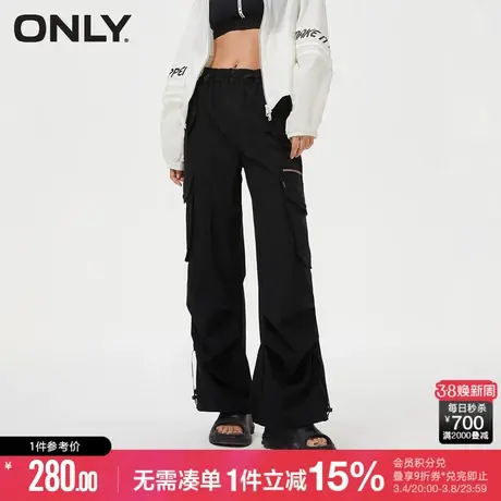 ONLY冬季休闲潮流显瘦高腰阔腿工装裤休闲裤女|123314003商品大图