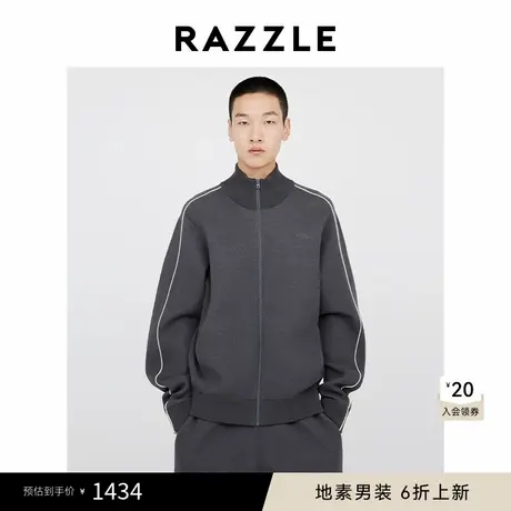 RAZZLE地素 男装中灰色2025春季半高领运动衫图片