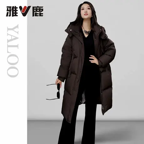 雅鹿官方新款2025女士羽绒服冬季加厚中长防寒保暖户外休闲羽绒服图片