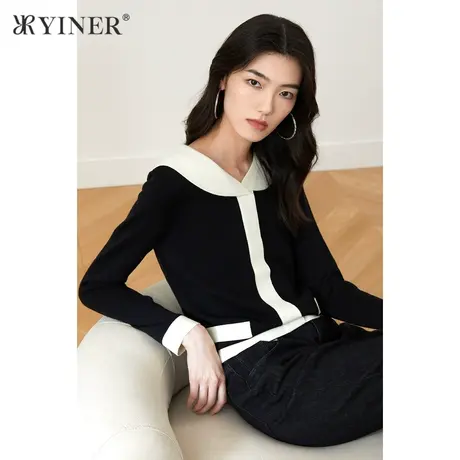 YINER音儿女装2021冬季新款毛针织衫8C61506050商品大图