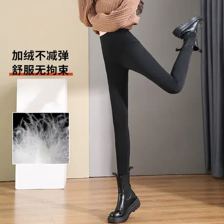 外穿芭比羽绒裤女2023新款高腰显瘦保暖修身棉裤白鸭绒加绒鲨鱼裤商品大图