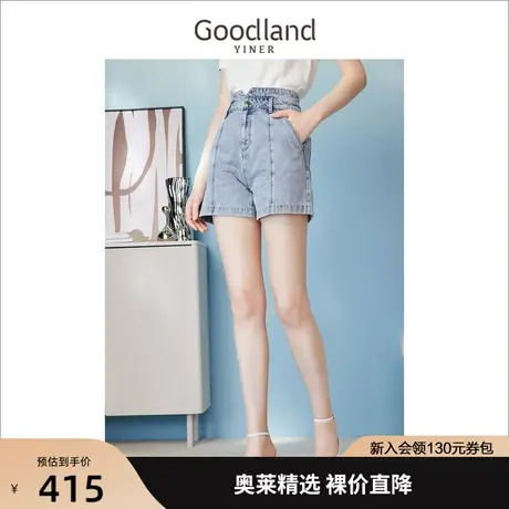 【季夏恋果】音儿美地女装2023夏季新款复古牛仔裤时尚休闲短裤商品大图