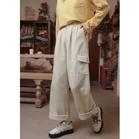 【6折清仓】裤子女2022新款宽松韩版小个子直筒休闲日系工装裤图片