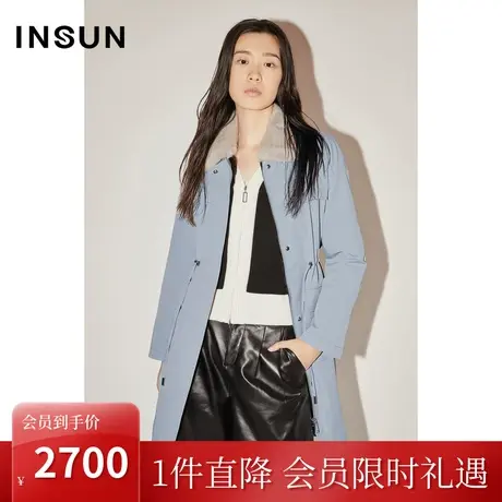 恩裳COVER冬2022时尚简约线条感可收腰设计整貂内胆皮草大衣商品大图