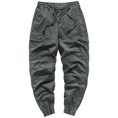 VIP工装裤男潮牌春秋宽松运动哈伦抽绳束脚裤日系复古休闲长裤子图片