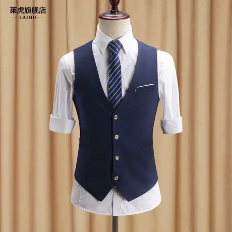 男士西装马甲春秋季伴郎服兄弟装新郎结婚礼服团西服马夹英伦背心商品大图