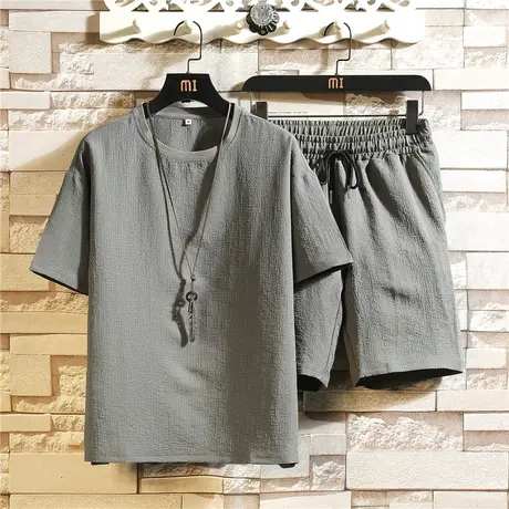 男士睡衣夏季莫代尔棉短袖短裤薄款休闲家居服套装夏款冰丝大码男商品大图