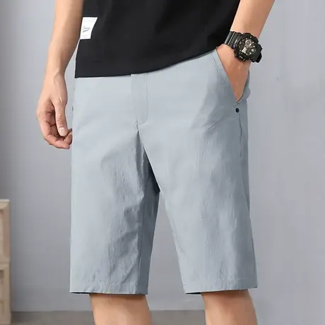 夏季薄款冰丝速干休闲短裤男士五分工装中裤男裤沙滩运动裤子男款商品大图