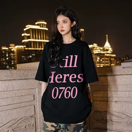 Nuthink美式复古街头潮牌短袖T恤男小众宽松潮流男士大码半袖夏季商品大图