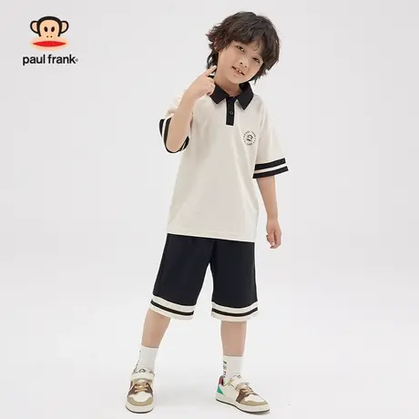 大嘴猴童装男童短袖POLO衫套装2023年夏季新品半袖中大儿童套装商品大图
