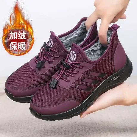 2023冬季老北京布鞋棉鞋女加绒加厚运动鞋保暖二棉鞋防滑妈妈棉靴商品大图