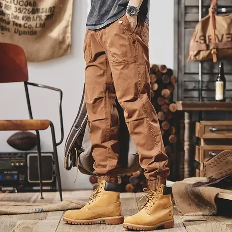 Modi Nick/摩帝尼克男士工装裤纯色裤子男潮流百搭宽松多口袋长裤商品大图