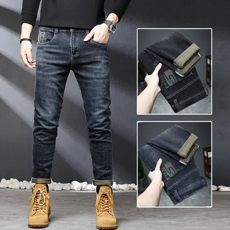 2023新款秋冬款牛仔裤男士宽松直筒休闲长裤子秋季冬季广州新塘镇商品大图