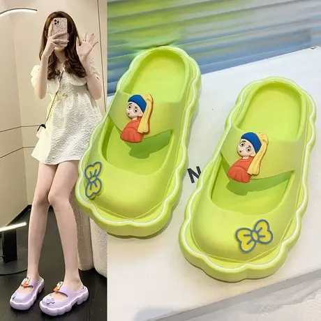 玛丽珍公主包头拖鞋女夏季可爱学生外穿踩屎感厚底沙滩防滑凉拖鞋商品大图