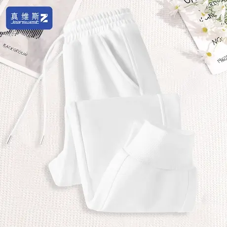 真维斯Z+卫裤女春秋2024新款爆款束脚裤女款重磅裤子休闲运动裤H商品大图