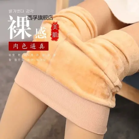 春秋冬季加绒加厚薄绒打底裤女外穿龙爪毛瘦腿修身光腿神器保暖裤图片