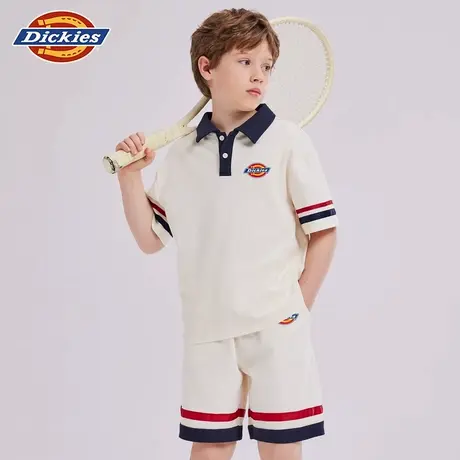 Dickies童装男童夏季套装儿童2025新款学院风POLO短袖女童运动服A商品大图
