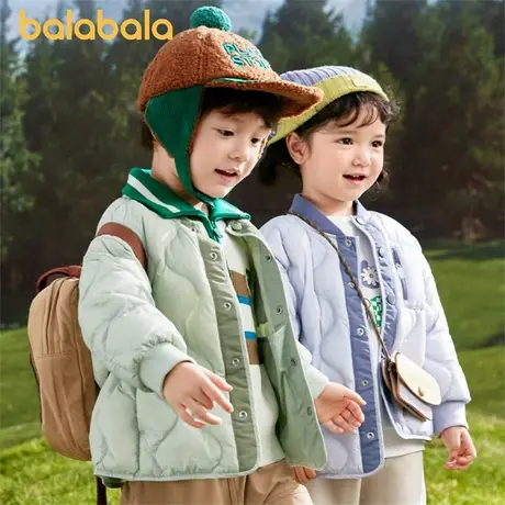 巴拉巴拉童装羽绒服男童2025新款早春宝宝上衣轻薄女童套时尚保暖图片