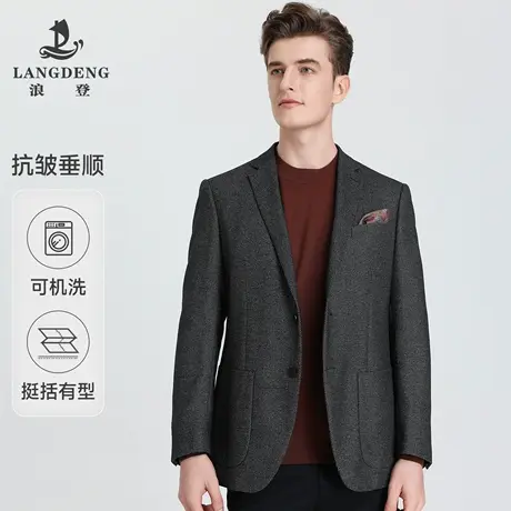 【可机洗易打理】浪登2025秋季新款男士西服经典商务休闲单西外套商品大图