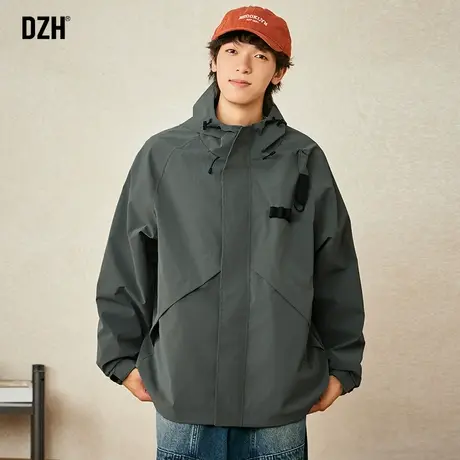 男士户外新款冲锋衣男外套休闲运动工装夹克男装秋款防风衣登山服商品大图