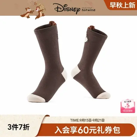 【迪士尼系列】热风2025年秋季新款女士奇奇蒂蒂趣味高帮袜-DSN商品大图