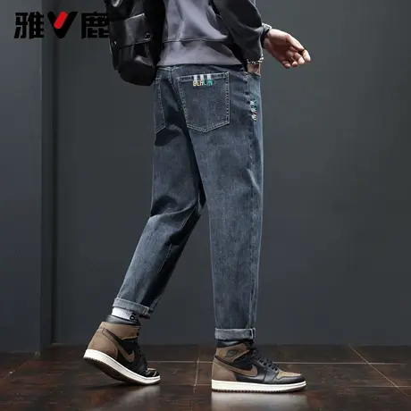 雅鹿2026春季新款美式休闲复古直筒牛仔裤男港风潮牌百搭显瘦长裤商品大图