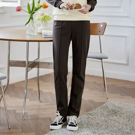 艾路丝婷松紧腰阔腿裤女2023年秋季新款商品大图