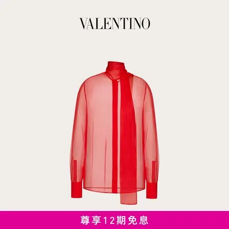 【24期免息】华伦天奴VALENTINO女士雪纺上衣图片
