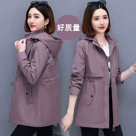 恋上17号休闲女士风衣外套女中年妈妈洋气2023春季新款女装中老年商品大图
