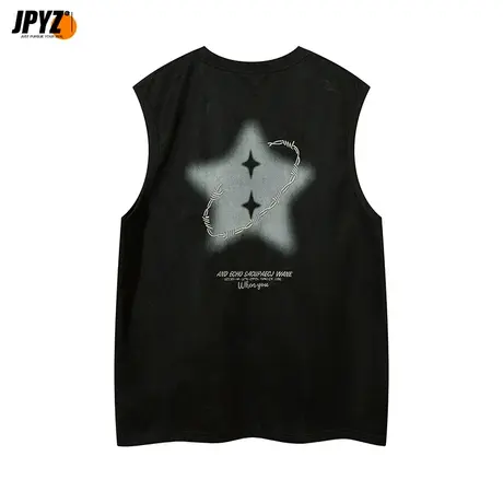 无袖宽肩背心男士薄款运动篮球健身跨栏休闲夏季跑步大码宽松坎肩图片