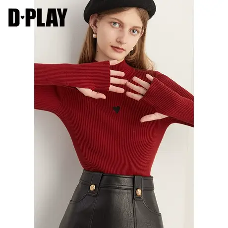 DPLAY穿搭毛衫内搭秋冬修身半高领针织衫打底衫图片