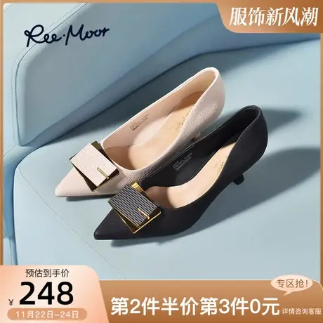 REEMOOR睿慕高跟鞋2024春款鞋子高跟舒适百搭女鞋细跟鞋子女鞋ins图片