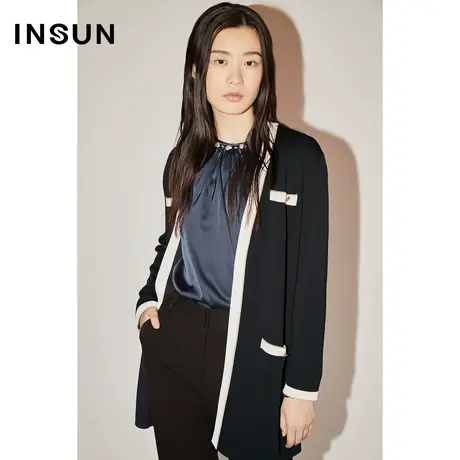 COVER春秋商务感小香风时尚减龄开衫百搭针织衫中长款商品大图