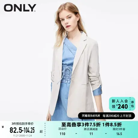 【西服合集】ONLY奥莱修身chic风翻领薄款西装外套女商品大图