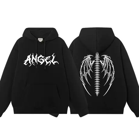 angel  sinner 天使大翅膀罪人搞笑周边衣服恶搞连帽套头卫衣男女商品大图