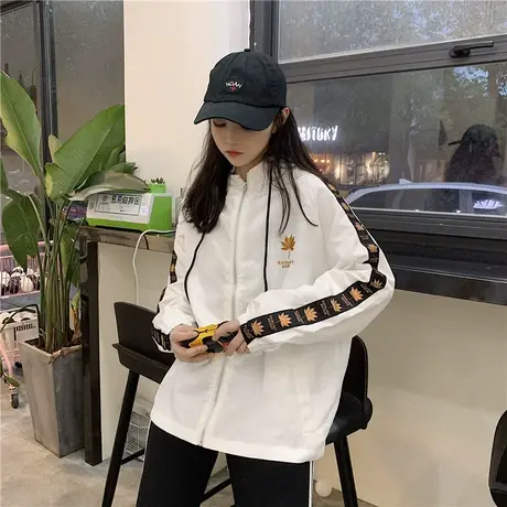 春秋薄外套女2023新款韩版BF原宿宽松夏季防晒衣学生情侣装棒球服商品大图