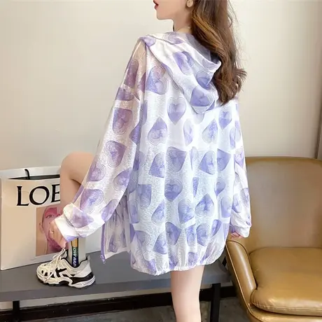 户外透气防晒衣女夏韩版宽松大码女装休闲运动冰丝薄款防晒服外套商品大图