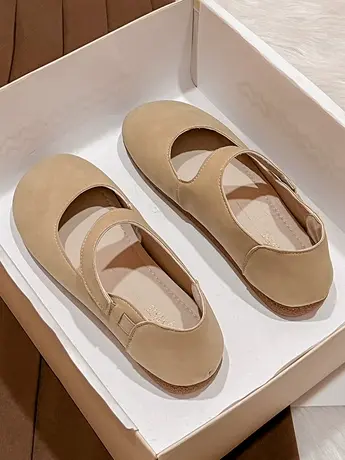 森系复古勃肯鞋女2023春秋季新款一脚蹬玛丽珍鞋浅口平底孕妇单鞋商品大图